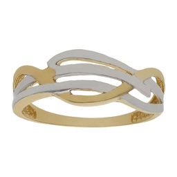 [S729] SORTIJA BICOLOR ORO 18KL