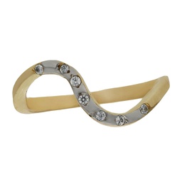 [S4267] SORTIJA BICOLOR ORO 18KL CIRCONITAS