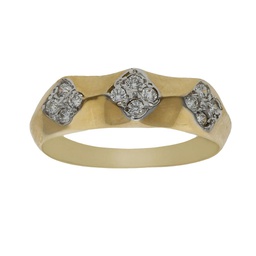 [S4200] SORTIJA BICOLOR ORO 18KL CIRCONITAS