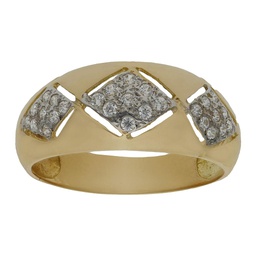 [S432] SORTIJA BICOLOR ORO 18KL CIRCONITAS