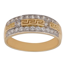 [S992] SORTIJA BICOLOR ORO 18KL CIRCONITAS