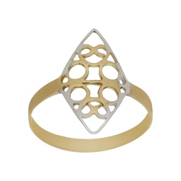 [S16] SORTIJA BICOLOR ORO 18KL ROMBO
