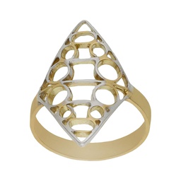 [S17] SORTIJA BICOLOR ORO 18KL ROMBO