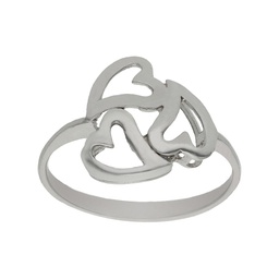 [S1040] SORTIJA CORAZONES ORO BLANCO 18KL